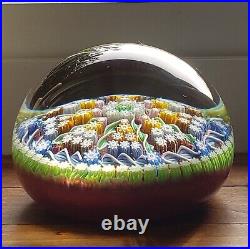 Vtg PERTHSHIRE CRIEFF SCOTLAND MILLEFIORI PAPERWEIGHT/Twisted Ribbons&Flowers