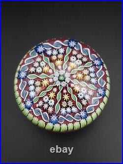 Vtg PERTHSHIRE CRIEFF SCOTLAND MILLEFIORI PAPERWEIGHT/Twisted Ribbons&Flowers