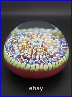 Vtg PERTHSHIRE CRIEFF SCOTLAND MILLEFIORI PAPERWEIGHT/Twisted Ribbons&Flowers