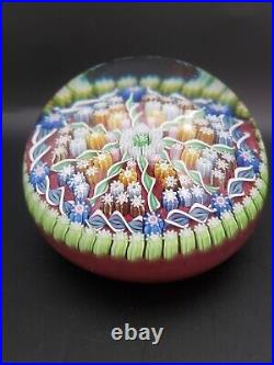 Vtg PERTHSHIRE CRIEFF SCOTLAND MILLEFIORI PAPERWEIGHT/Twisted Ribbons&Flowers