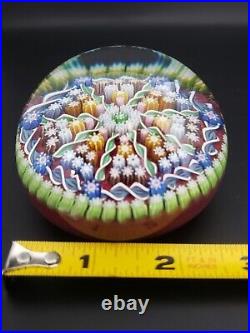 Vtg PERTHSHIRE CRIEFF SCOTLAND MILLEFIORI PAPERWEIGHT/Twisted Ribbons&Flowers