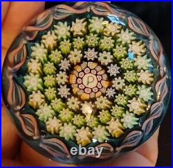 Vtg Perthshire Glass Paperweight Millefiori Crieff Scotland 2 Diameter