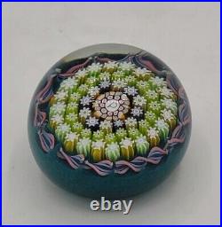 Vtg Perthshire Glass Paperweight Millefiori Crieff Scotland 2 Diameter