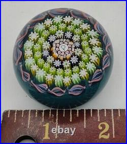 Vtg Perthshire Glass Paperweight Millefiori Crieff Scotland 2 Diameter