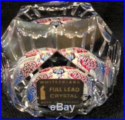 Vtg Rare Whitefriars Glass Paperweight Millefiore Dated 1972 Marked Geometric
