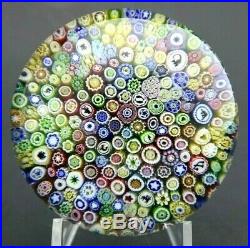 WONDERFUL Vintage BACCARAT Colorful MILLEFIORI CANE Art Glass PAPERWEIGHT 3.2