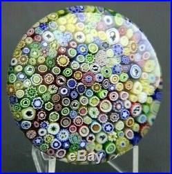 WONDERFUL Vintage BACCARAT Colorful MILLEFIORI CANE Art Glass PAPERWEIGHT 3.2