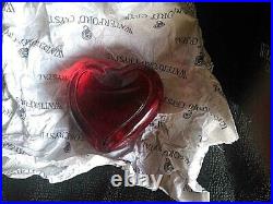 Waterford Crystal Siren Red Heart Paperweight New Condition (#139945)