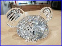 Waterford Walt Disney Crystal Mickey Ears Paperweight Pre-owned