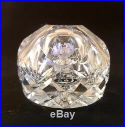 Wedgwood Glass Rare Vintage CUT Crystal PAPERWEIGHT. 1970's Ceramic Flower
