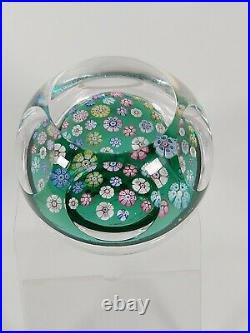 Whitefriars Millefiori Cane Paperweight, Dated 1971 With Lens Cut Top and Sides
