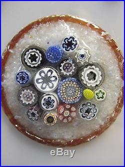Whitefriars picture canes in shadow box + millefiori