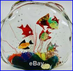 Wonderful Murano 6 Fish Vintage Aquarium. M Fish Glass Art Sculpture L@@k