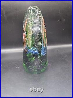 XL Vintage Murano Aquarium Paperweight 8 X 6 Art Glass