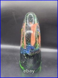 XL Vintage Murano Aquarium Paperweight 8 X 6 Art Glass