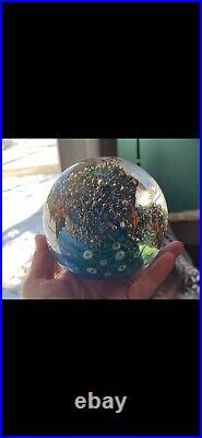 Zellique Studio Glass Fish Aquarium Magnum Paperweight Signed